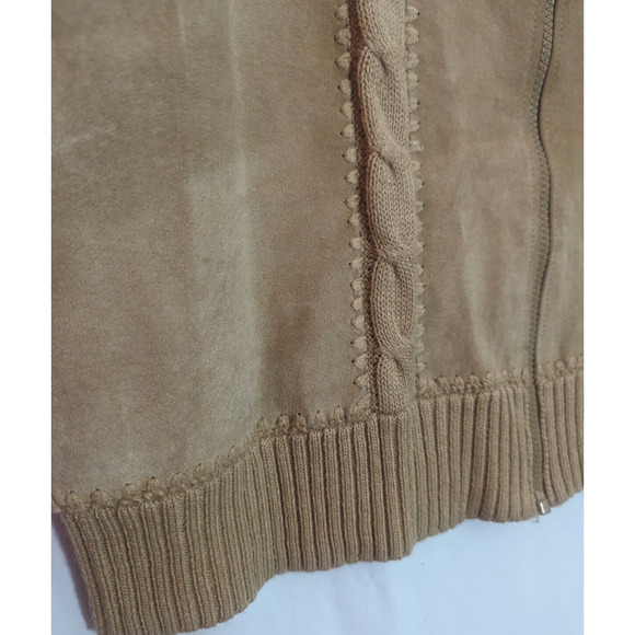 Designers Studio Tan Suede Leather Vest XL M1 Boho Western Fall Outdoor - Picture 2 of 6